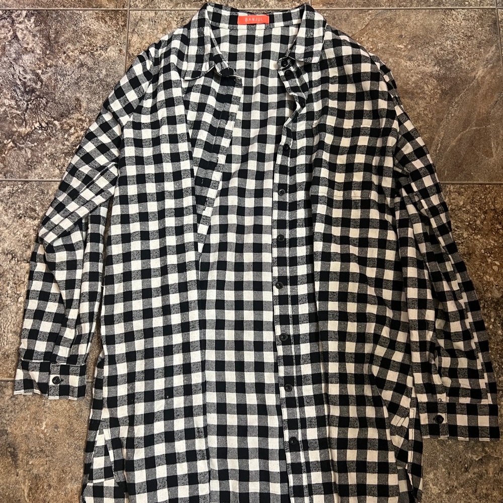 Banjul Monochrome Checkered Top